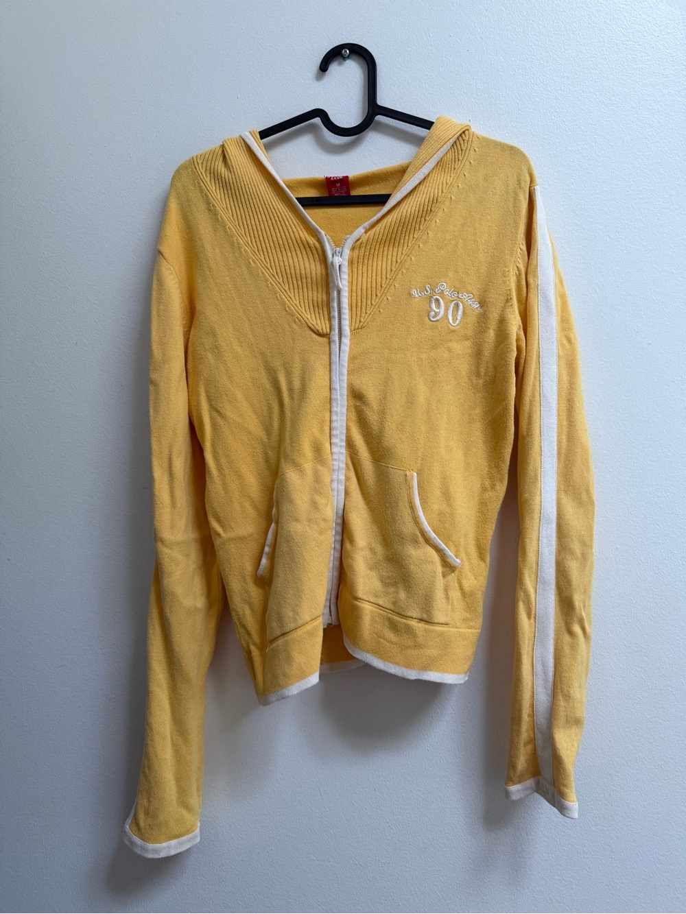 Vintage US Polo Assn. Zip-Front Women's Hoodie Jacket in Light Orange